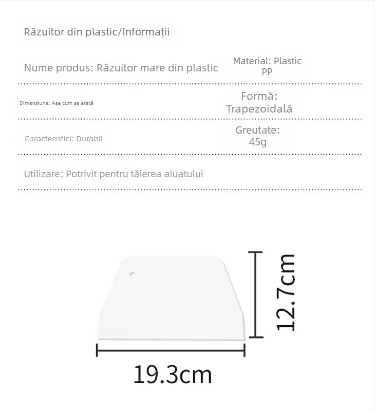 Set de unelte din plastic pentru bucătărie pentru cofetărie de casă — spatulă pentru cremă, lamă pentru tort, tăietor de clătite, tăietor pentru rulouri din orez, tăietor jeleu