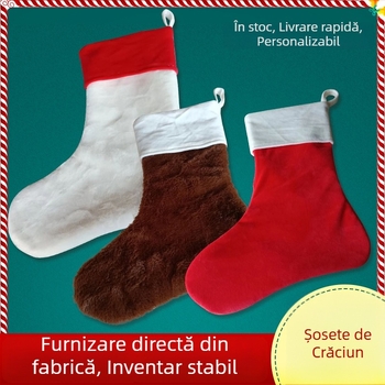 Pandantiv plușat de Crăciun pentru decorațiunea bradului - țesătură nețesută, stil clasic