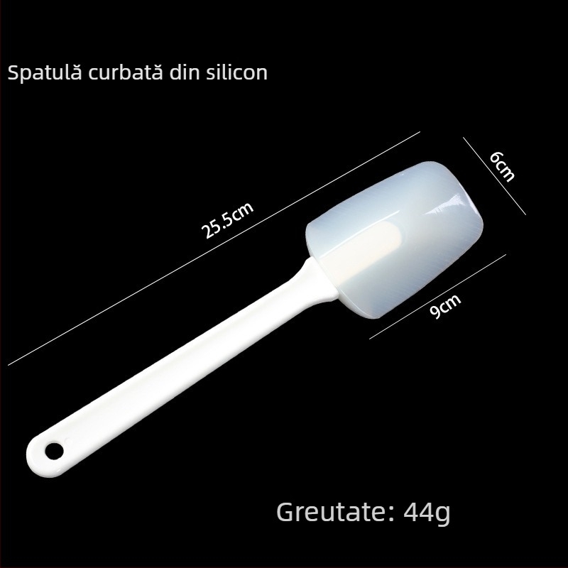 Spatulă din silicon pentru coacere, rezistentă la temperaturi înalte; spatulă pentru amestecarea aluatului și a cremei pentru prăjituri, set mic, mediu și mare, placă de agățat pentru prăjituri