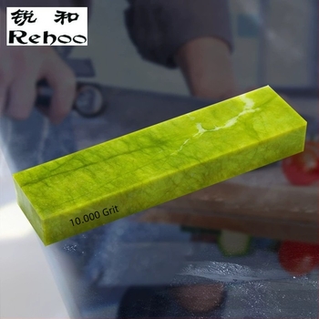Ruihe marcă piatră de ascuțit din jad verde natural, granulație 10000, pentru cuțite, finisare fină, piatră de ulei, finisaj oglindă