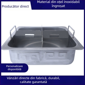 Divizor anti-stropire pentru oală fierbinte, divizor cu patru compartimente Yin-Yang, oțel inoxidabil