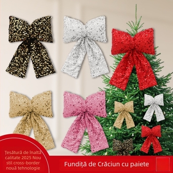 Fundă cu paiete pentru decor de scenă și pandantiv pentru brad