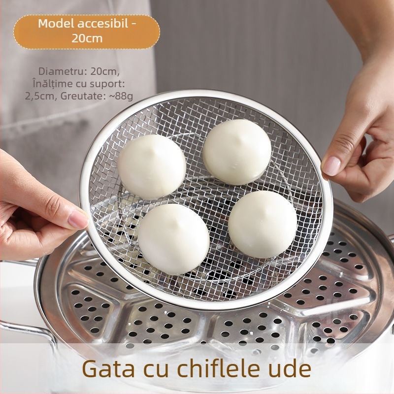 Raft de abur din oțel inoxidabil 304 pentru uz casnic, plasă de abur uscat pentru chifle aburite