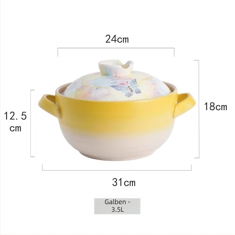 Caserolă ceramică japoneză pentru aragaz, oală pentru orez și supă, rezistentă la temperaturi înalte, fără fisuri, capacitate 2,1–3 L sau 3,1–4 L