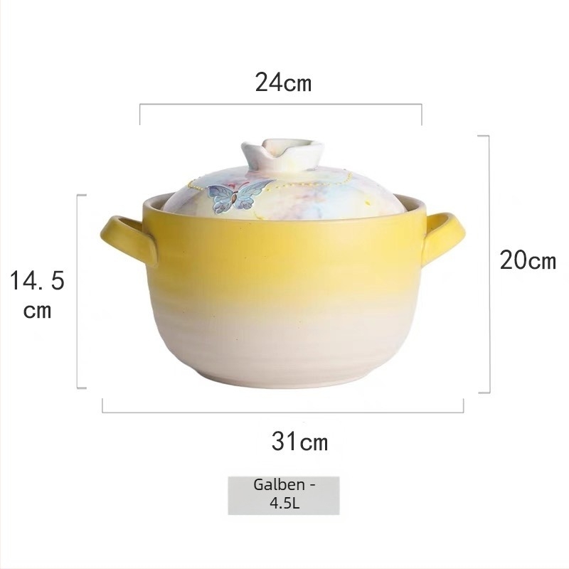 Caserolă ceramică japoneză pentru aragaz, oală pentru orez și supă, rezistentă la temperaturi înalte, fără fisuri, capacitate 2,1–3 L sau 3,1–4 L