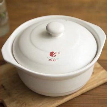 Oală de supă ceramică, capacitate mare, cu capac, pentru încălzire directă, 2,1–3 L, potrivită pentru uz casnic și comercial