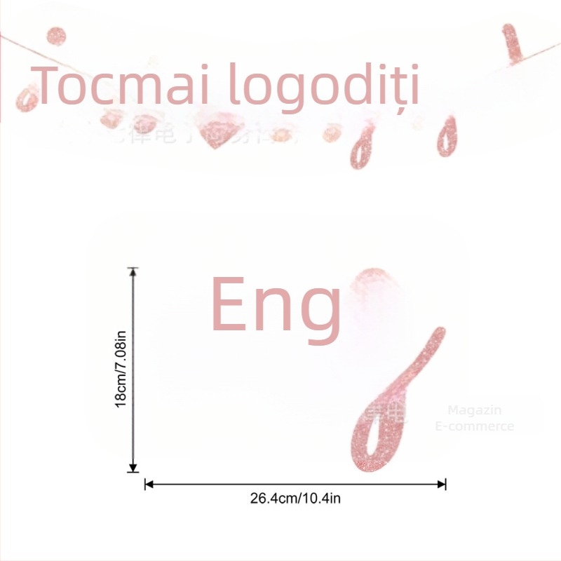 Just Engaged banner strălucitor roz-auriu pentru decorul petrecerii de logodnă
