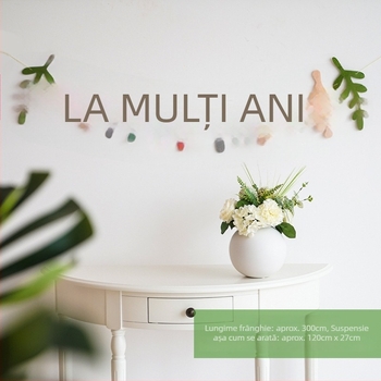 Ghirlandă din fetru în stil coreean pentru decor de petrecere și fundal