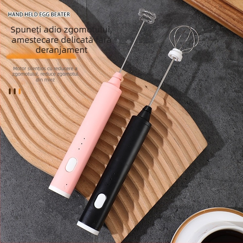 Bătător electric de ouă pentru bucătărie – mini mixer compact pentru albușuri și cremă