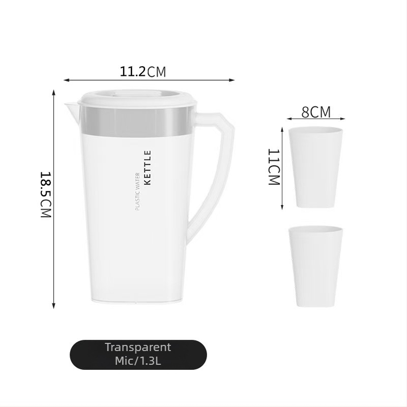 Carafă de apă din plastic de calitate alimentară, rezistentă la temperaturi înalte, capacitate mare, pentru apă, suc, lapte și ceai