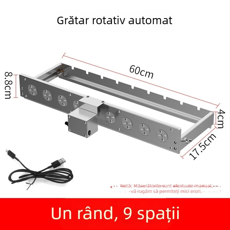 Butterfly grătar pentru BBQ cu întoarcere automată, suport U pentru frigărui, 5V, compatibil cu power bank
