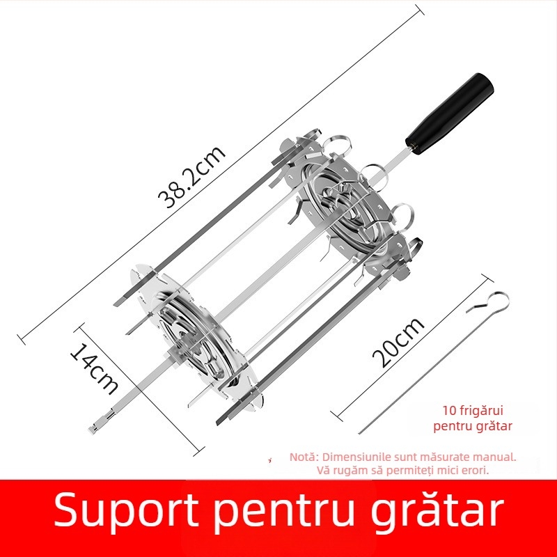 Butterfly grătar pentru BBQ cu întoarcere automată, suport U pentru frigărui, 5V, compatibil cu power bank