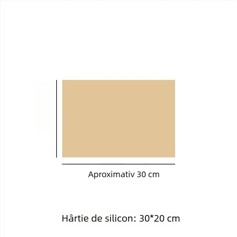 Hârtie de copt în nuanță lemnoasă, acoperire cu silicon, pentru coacere și grătar, rezistentă la temperaturi înalte, liner gros pentru tavă, absorbantă de ulei