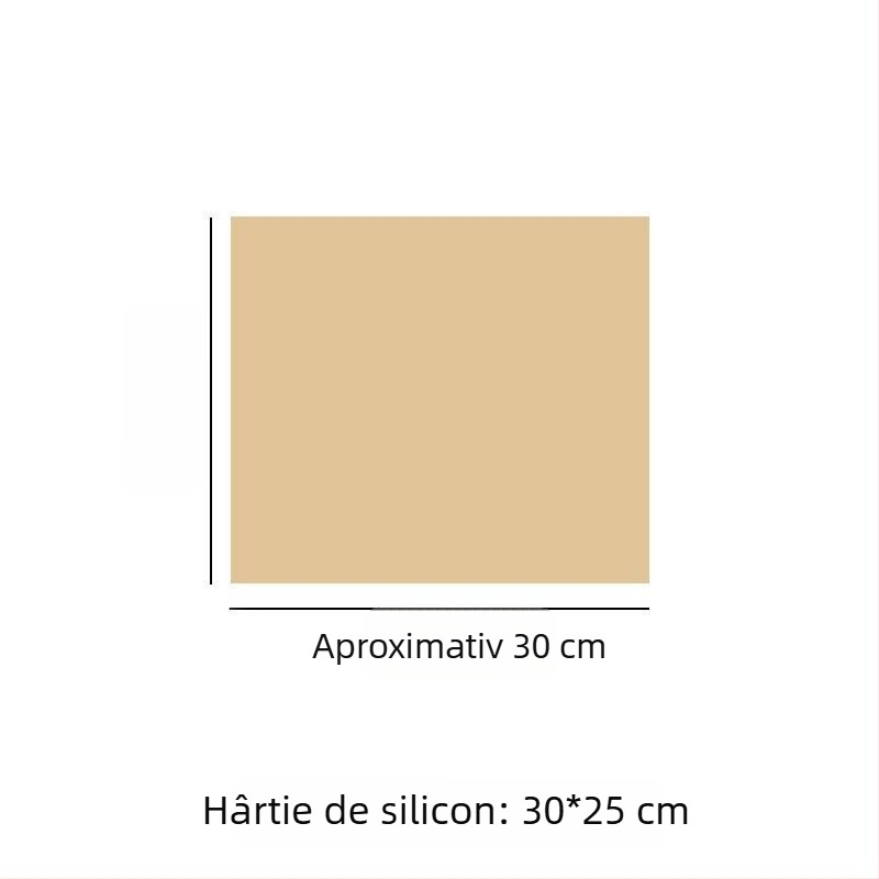 Hârtie de copt în nuanță lemnoasă, acoperire cu silicon, pentru coacere și grătar, rezistentă la temperaturi înalte, liner gros pentru tavă, absorbantă de ulei