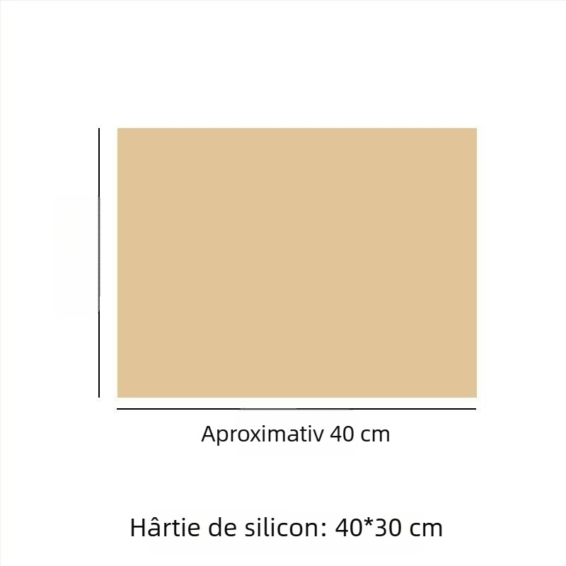 Hârtie de copt în nuanță lemnoasă, acoperire cu silicon, pentru coacere și grătar, rezistentă la temperaturi înalte, liner gros pentru tavă, absorbantă de ulei