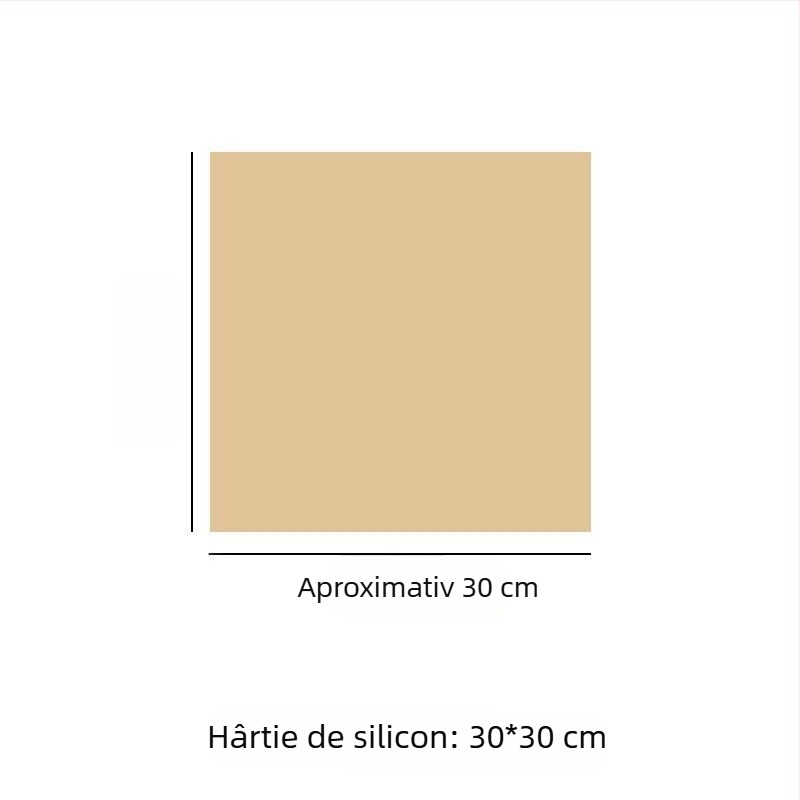 Hârtie de copt în nuanță lemnoasă, acoperire cu silicon, pentru coacere și grătar, rezistentă la temperaturi înalte, liner gros pentru tavă, absorbantă de ulei