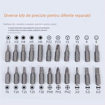 Set universal 38 în 1 cu clichetă și capete pentru întreținere casnică, auto și industrială
