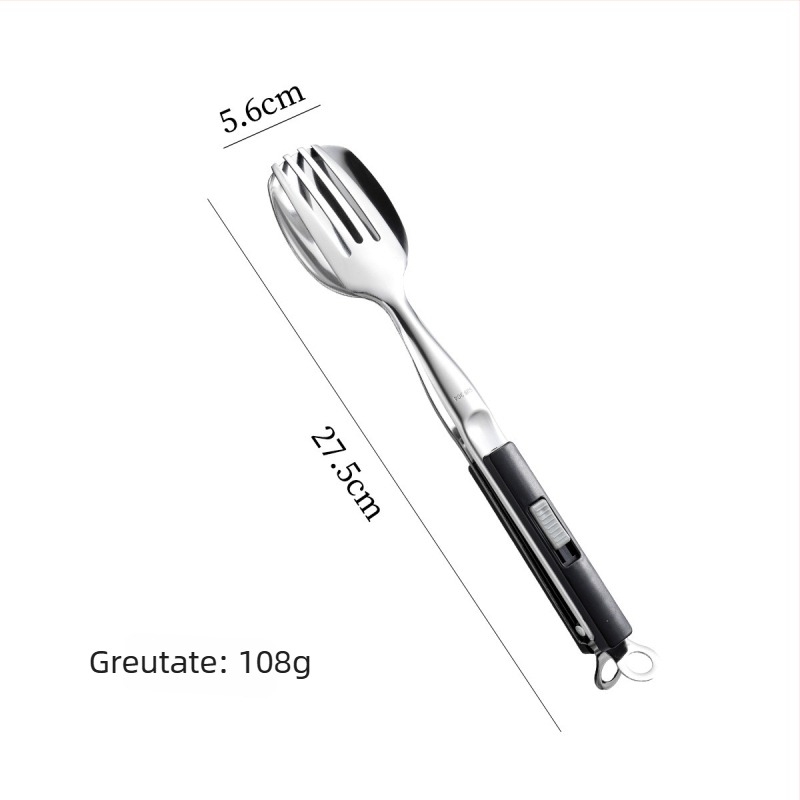 Clești de bucătărie din oțel inoxidabil 304, pentru steak, grătar și pește, cu închidere glisantă