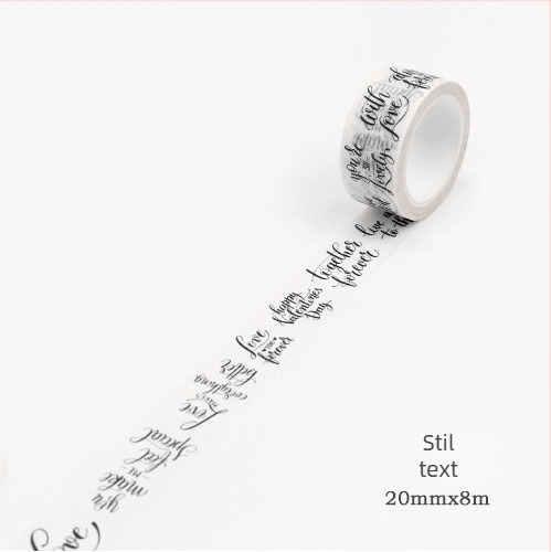 Bandă washi Twilight – Stil gotic, DIY jurnal, decor text retro, serie de 11 modele