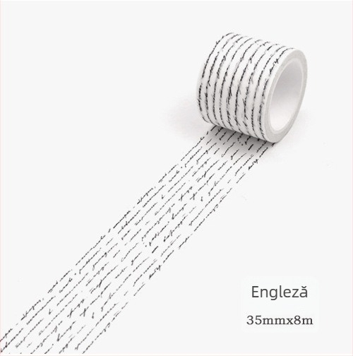 Bandă washi Twilight – Stil gotic, DIY jurnal, decor text retro, serie de 11 modele
