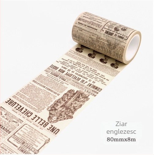 Bandă washi Twilight – Stil gotic, DIY jurnal, decor text retro, serie de 11 modele