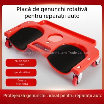 Pernă de genunchi pentru reparații auto, unealtă de genunchi mobilă (opțional), pernă de genunchi cu roți universale, pernă alunecătoare pentru reparații auto