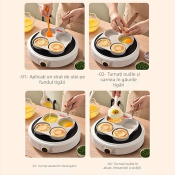 Tigaie antiaderentă pentru burgeri, ouă și clătite; stil coreean; modelul 05; greutate 1 kg; adâncime 2 cm; tigaie plată, fără capac.