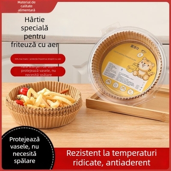 Hârtie pergament absorbantă pentru friteuza cu aer, hârtie de copt cu acoperire din silicon, pătrată