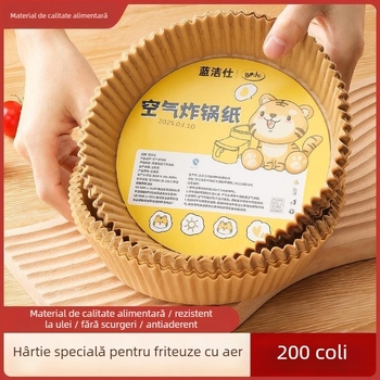 Hârtie pergament absorbantă pentru friteuza cu aer, hârtie de copt cu acoperire din silicon, pătrată