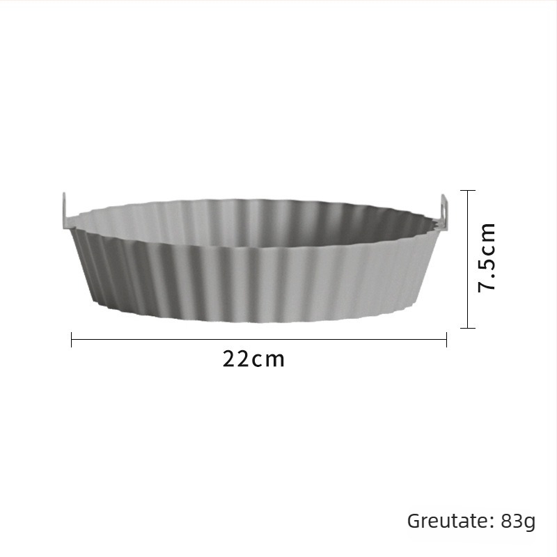 Tavă pătrată din silicon pentru friteuza cu aer, ușor de curățat