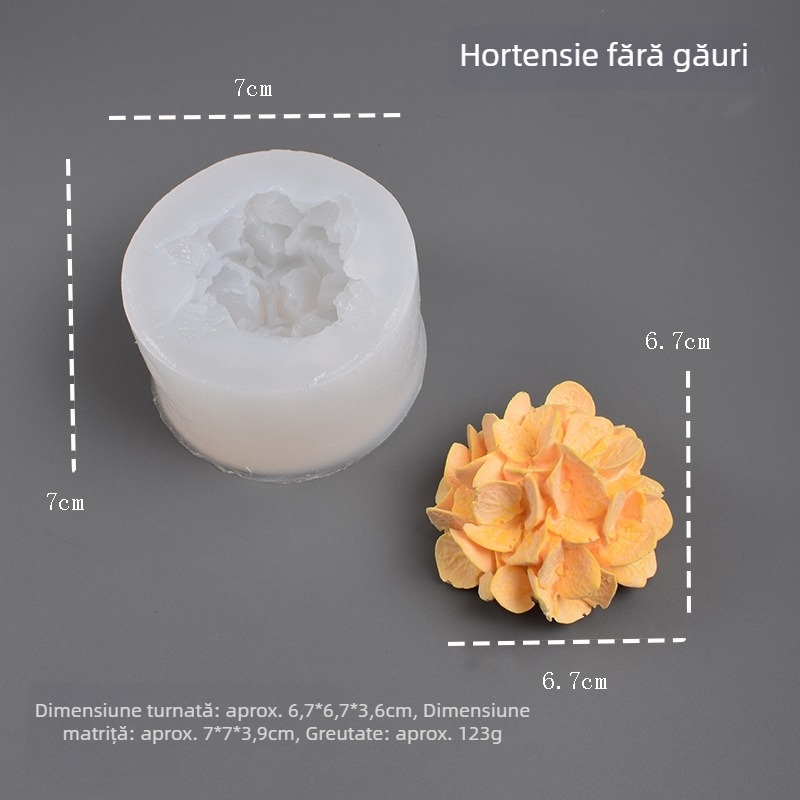 Forme din silicon 3D pentru flori — ciocolată, fondant și cofetărie; flori din gips și lumânări aromate
