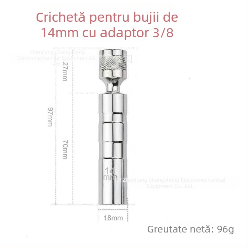 Adaptor universal magnetic pentru bujii, corp subțire, 14/16 mm, unealtă auto pentru demontare