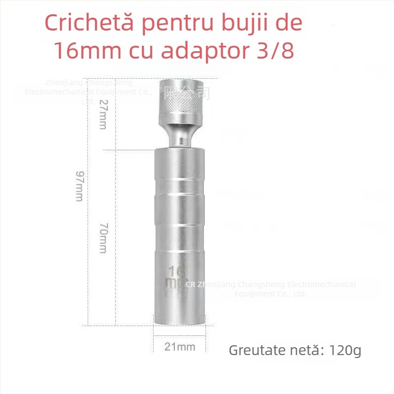 Adaptor universal magnetic pentru bujii, corp subțire, 14/16 mm, unealtă auto pentru demontare
