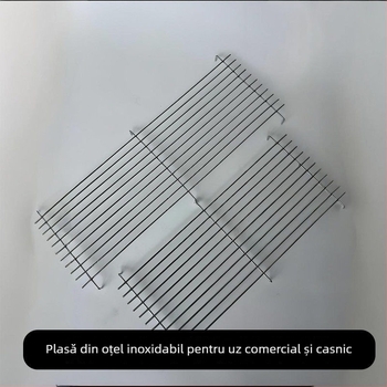 Grătar comercial pentru grill cu picioare, plasă pătrată dreptunghiulară, ramă mai groasă