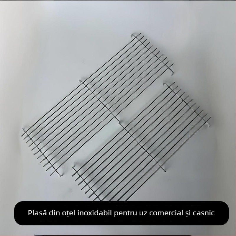 Grătar comercial pentru grill cu picioare, plasă pătrată dreptunghiulară, ramă mai groasă