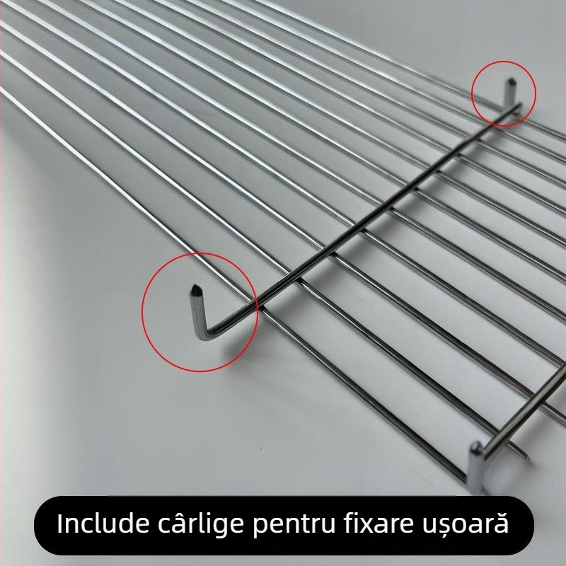 Grătar comercial pentru grill cu picioare, plasă pătrată dreptunghiulară, ramă mai groasă