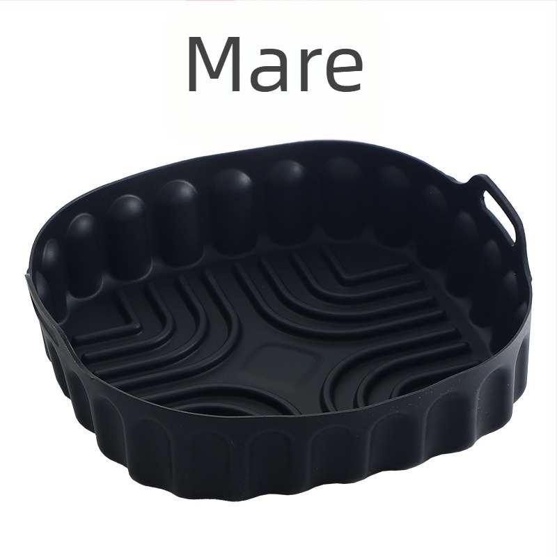 Tavă de silicon rezistentă la temperaturi înalte pentru air fryer, covoraș de copt reutilizabil, tavă de gătit pentru uz casnic.