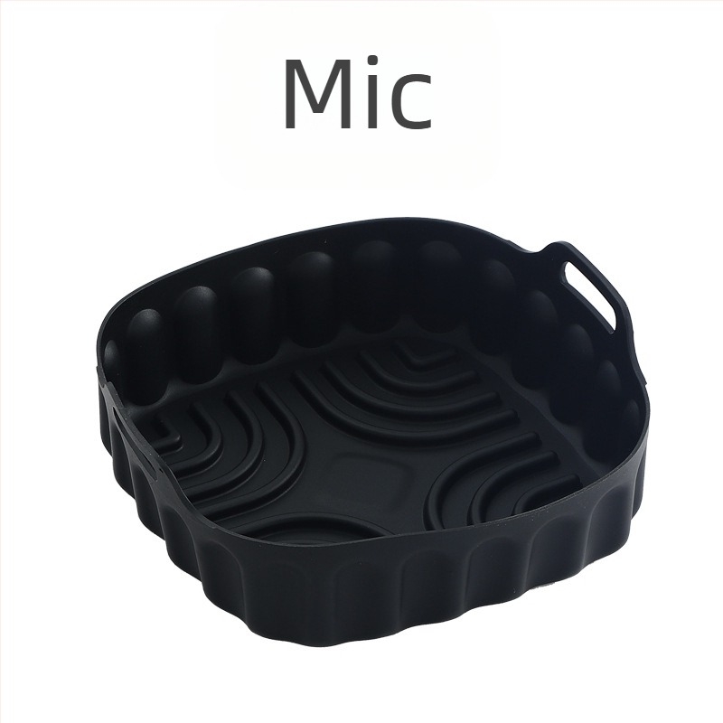 Tavă de silicon rezistentă la temperaturi înalte pentru air fryer, covoraș de copt reutilizabil, tavă de gătit pentru uz casnic.