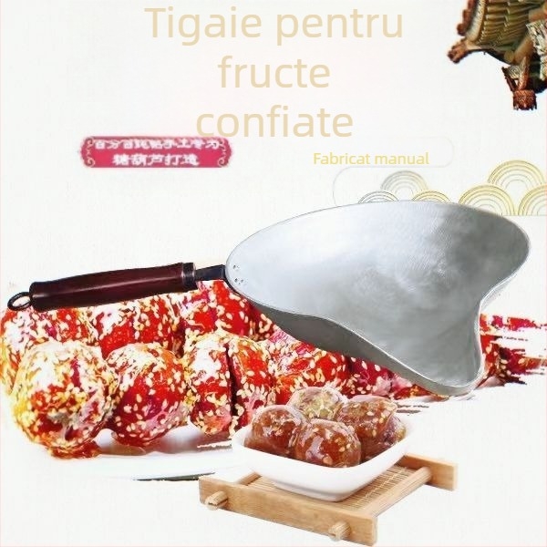 Vas din aluminiu pentru fructe zaharisite, pentru fierbere și scufundare în sirop de zahăr, cu suprafață nelipicioasă, utilizare comercială