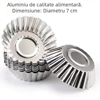 Formă reutilizabilă din aluminiu pentru tarte cu ou, utilizare casnică, tavă pentru budincă, matriță pentru coacere, prăjitură din orez aburit
