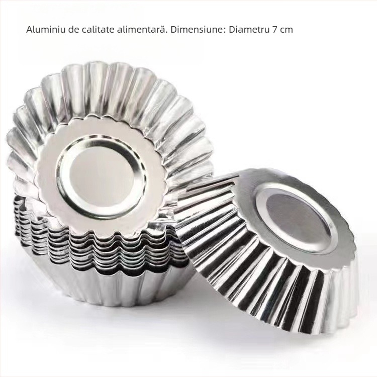 Formă reutilizabilă din aluminiu pentru tarte cu ou, utilizare casnică, tavă pentru budincă, matriță pentru coacere, prăjitură din orez aburit