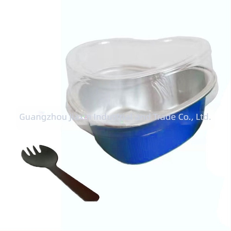 Formă de tort inimă pentru cuptor, ustensile de patiserie pentru uz casnic, forme din folie de aluminiu pentru budincă și prăjituri în air fryer