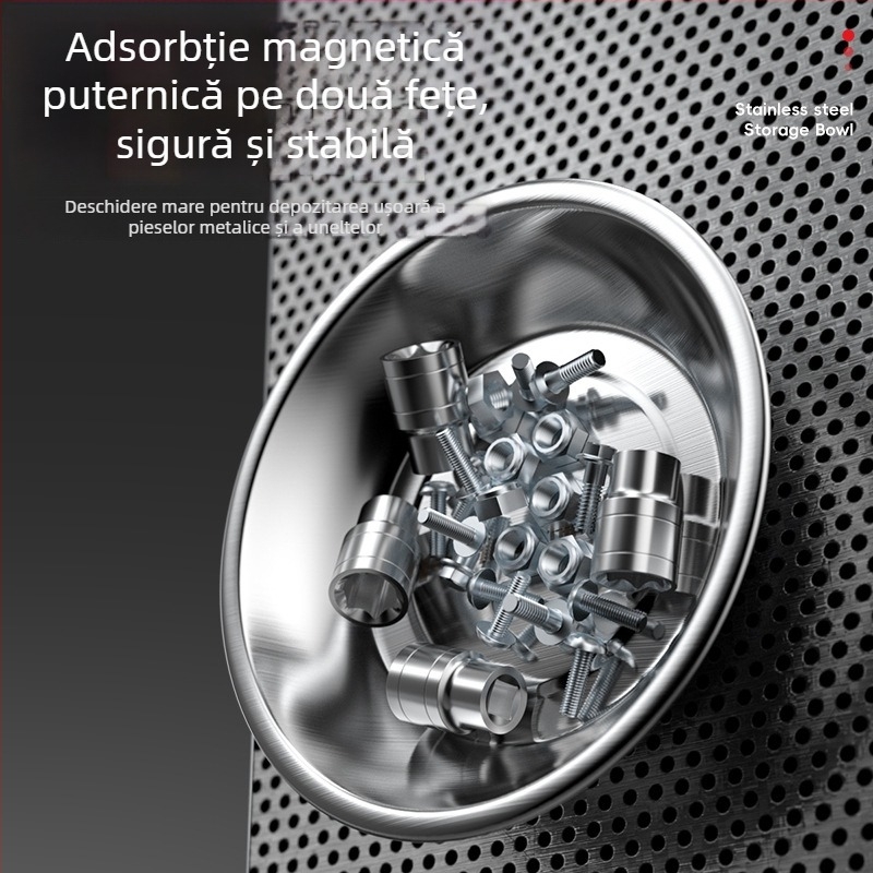 Vas magnetic din oțel inoxidabil pentru depozitare unelte auto