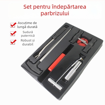 Set de instrumente pentru demontarea parbrizului auto, cu sârmă din oțel – set de șapte piese