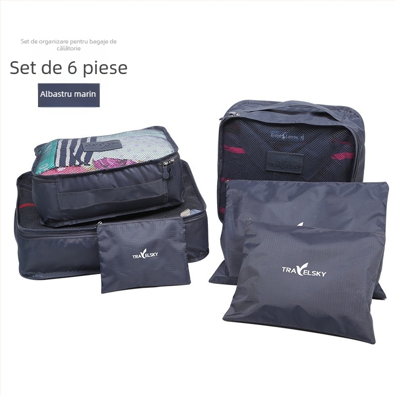 Set de șase genți cubice de depozitare a hainelor pentru călătorii
