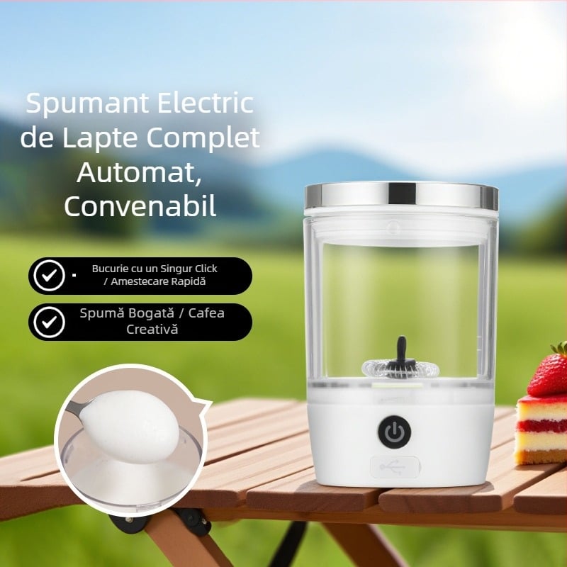Mini spumator de lapte automate portabil pentru latte art, potrivit pentru drumeții în aer liber și utilizare acasă