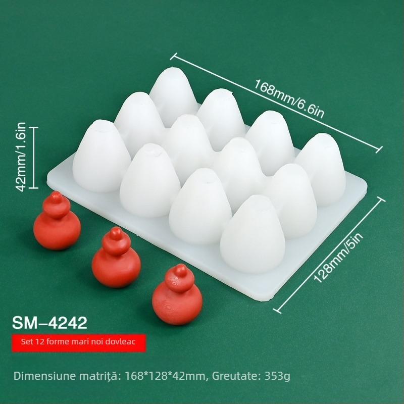 YiGao 6 cavități din silicon, formă de dovleac, pentru ciocolată, foie gras și mousse – gastronomie moleculară