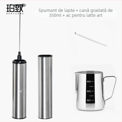 Tel pentru ouă și bețișor de amestecare, spumator de lapte pentru cafea, aparat mic pentru latte art, pentru uz casnic