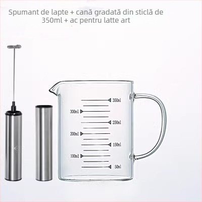 Tel pentru ouă și bețișor de amestecare, spumator de lapte pentru cafea, aparat mic pentru latte art, pentru uz casnic