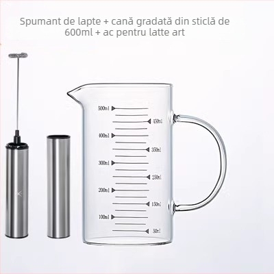 Tel pentru ouă și bețișor de amestecare, spumator de lapte pentru cafea, aparat mic pentru latte art, pentru uz casnic